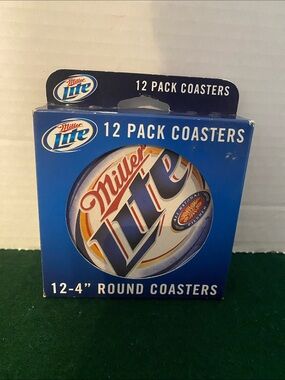 Miller Lite 12–4” Round Coasters ( B1 )